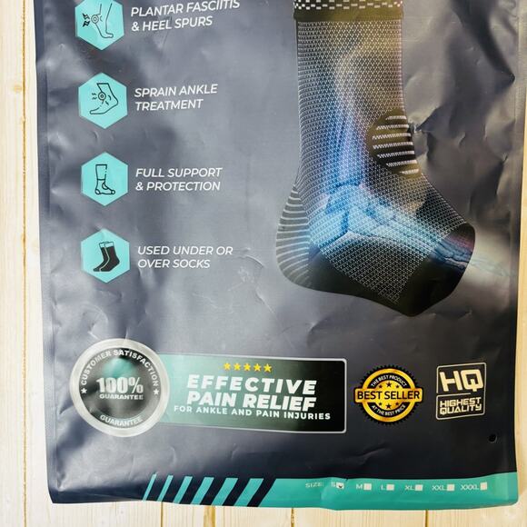 Modvel Ankle Brace Sleeve Sprained Ankle S Black New Pair in Packaging. - Picture 7 of 7